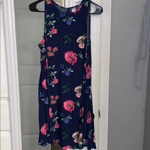 Navy floral dress